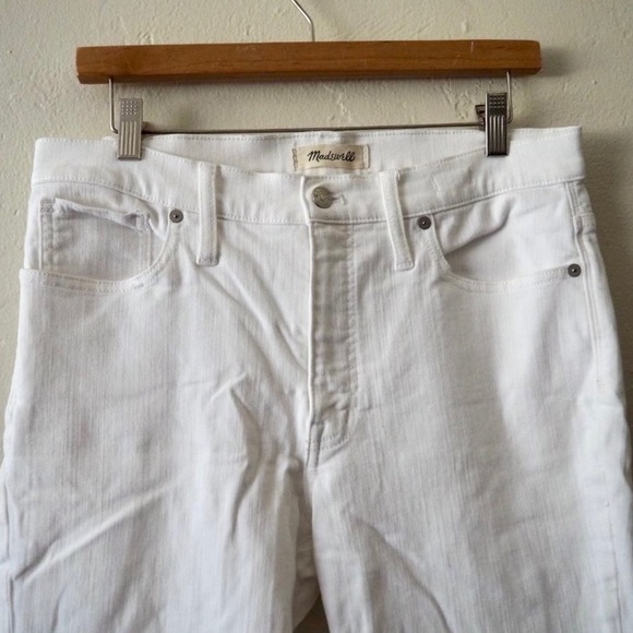 Madewell - White 9” High Rise Skinny Jeans - Picture 9 of 12